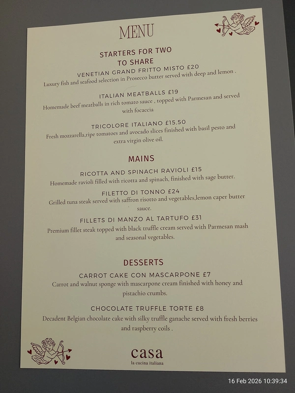  Casa Valentines Menu A4 (2) Jpg
