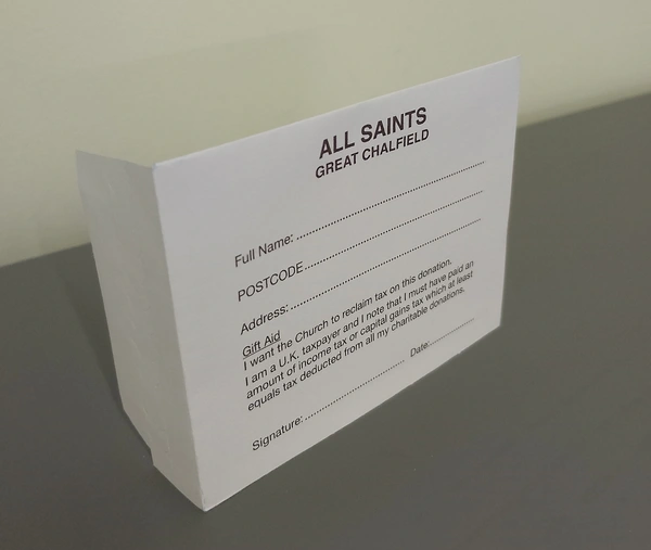  All Saints Donation Envelope