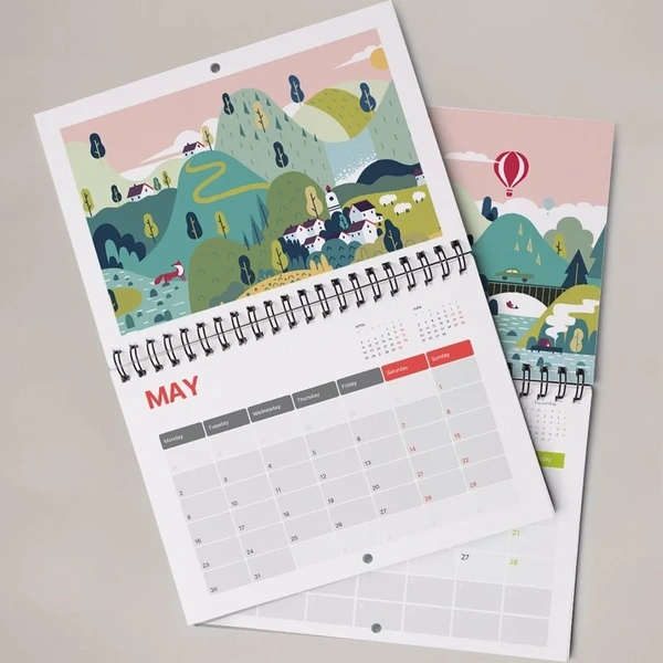 Wiro Bound Drilled Calendars - 02