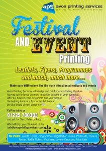 Leaflets, flyers, posters, programmes, postcards, menus